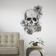 preview thumbnail 1 of 1, RoomMates Neutral Floral Skull Giant Wall Decals