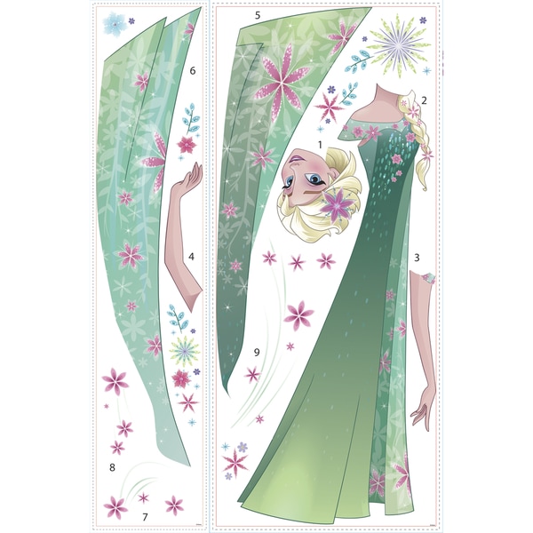 New Giant Disney Frozen Fever Wall Decals Elsa Anna Olaf