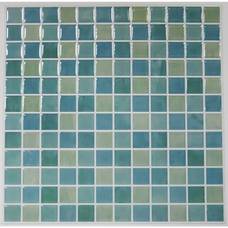 RoomMates Peel and Stick Blue Glass Tiles