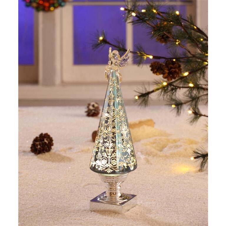 Legion Silver Holiday Decor with Angel Topper and LED Light