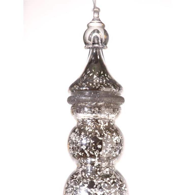 Silver Drop Ornaments (Set of 3)