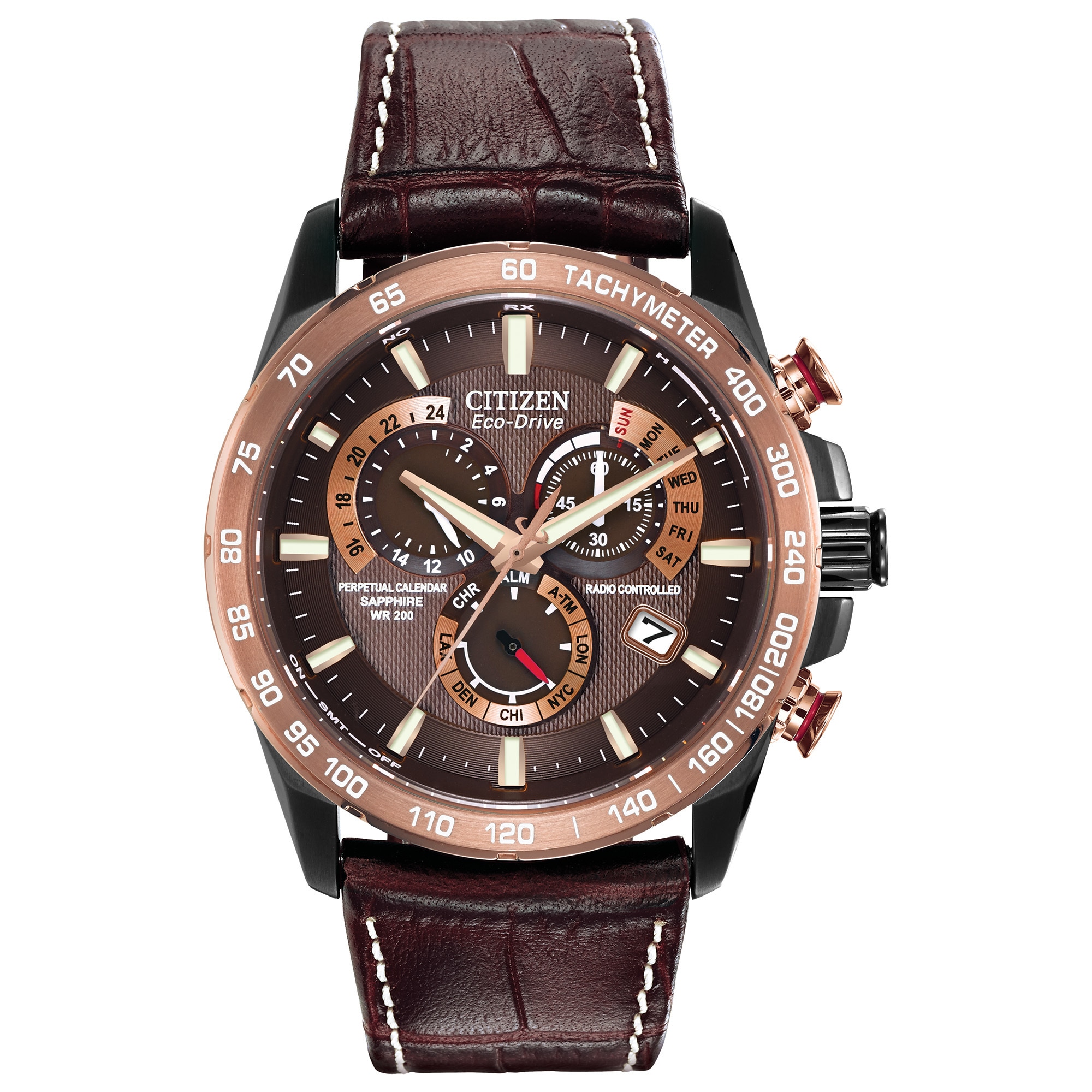 men's solar perpetual chrono watch