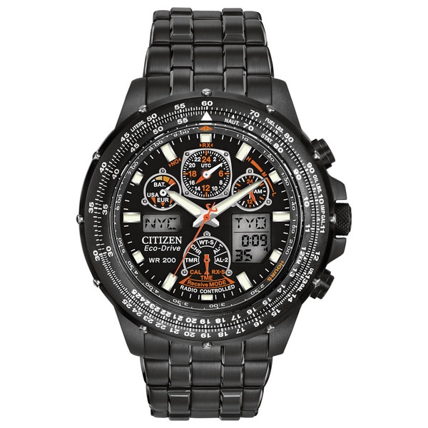 Citizen Mens JY0005 50E Eco Drive Black Eagle Skyhawk AT Watch