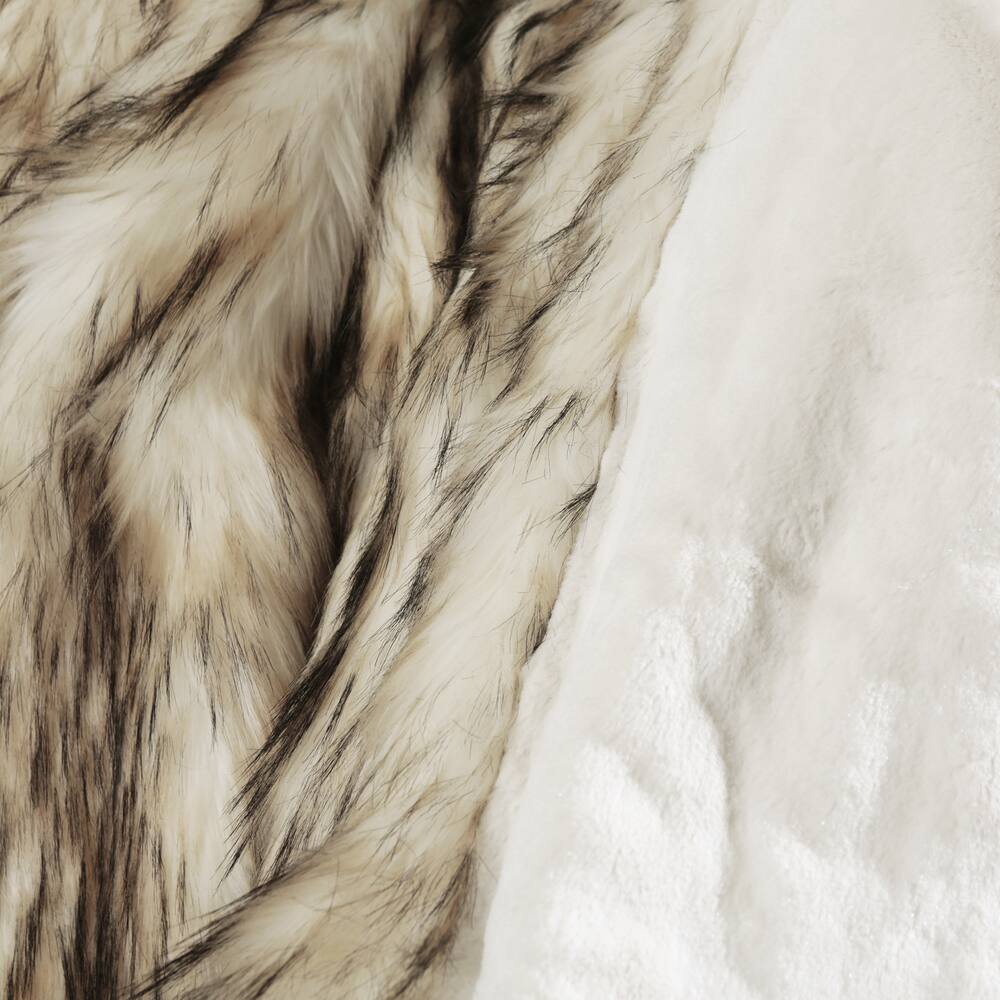 Aurora Home Faux Fur Throw Blanket by Wild Mannered On Sale Bed