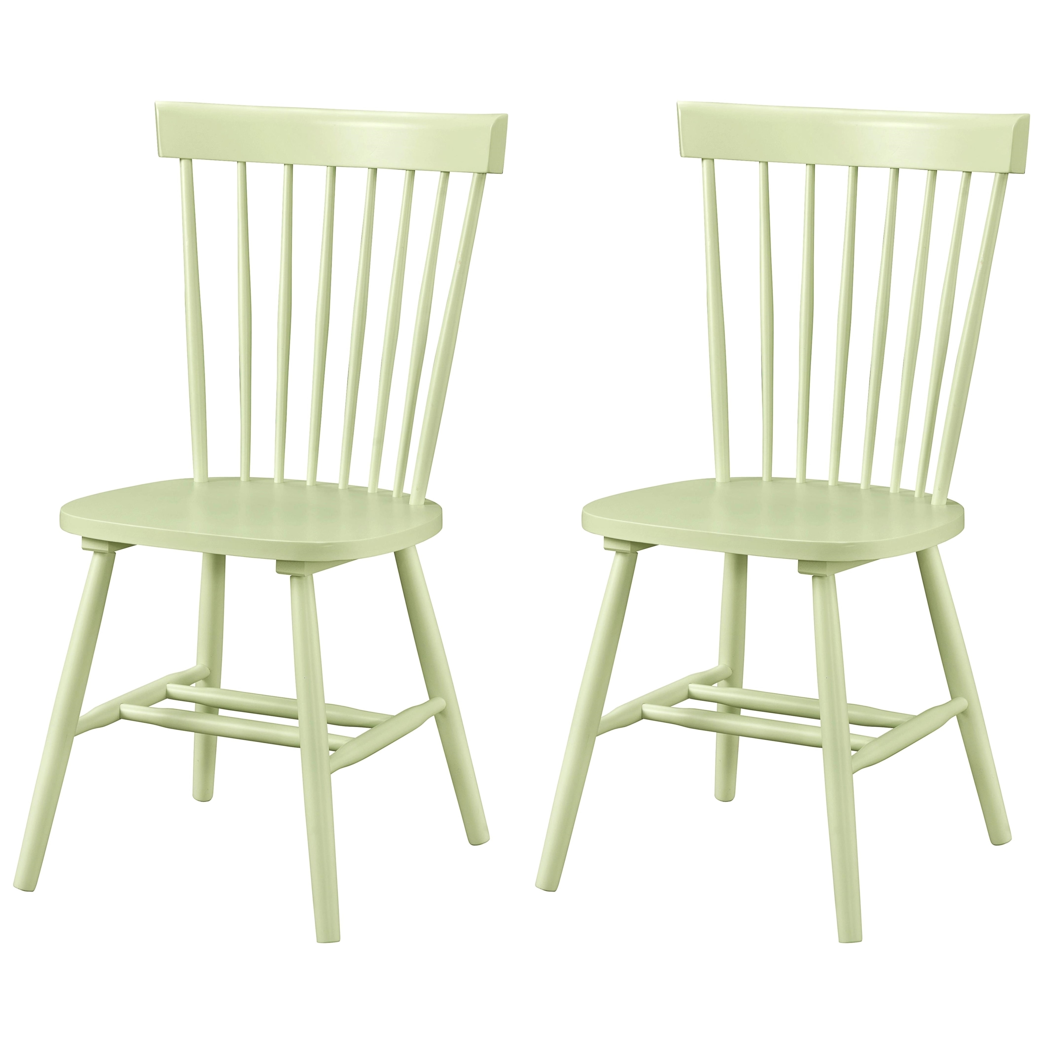 Shop Dunner Danish Design Spindle Back Mint Green Dining Chairs