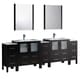 preview thumbnail 1 of 3, Fresca Torino 96-inch Espresso Modern Double Sink Bathroom Vanity with 3 Side Cabinets and Integrated Sinks