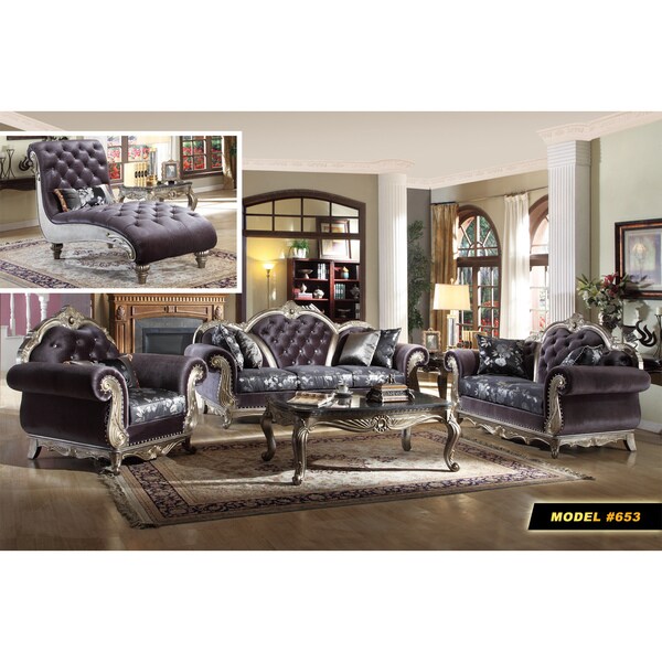 Meridian Roma Velvet Living Room Set With Reversible Cushions Meridian Roma Velvet Living Room Set With Reversible Cushions