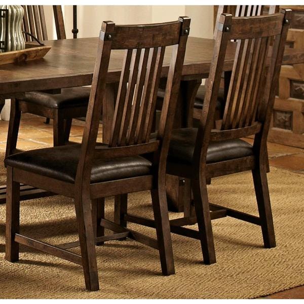 Rimon Solid Wood Mission Style Rustic Dining Chairs (Set ...