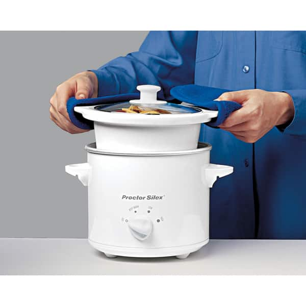 Casserole Crock 3.5 qt Blue/White Slow Cooker