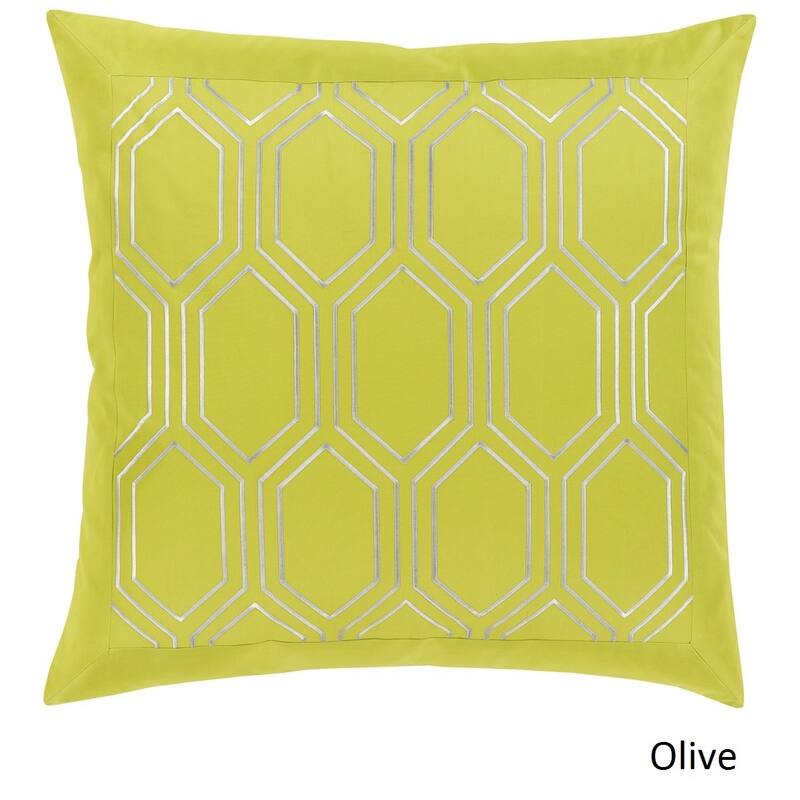 Peyton Geometric Cotton Sham - Green