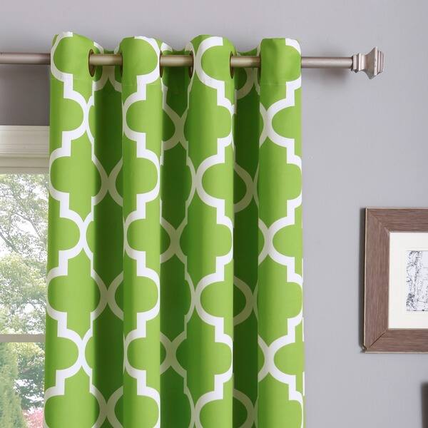 Shop Aurora Home Moroccan Tile 108 Inch Room Darkening Curtain