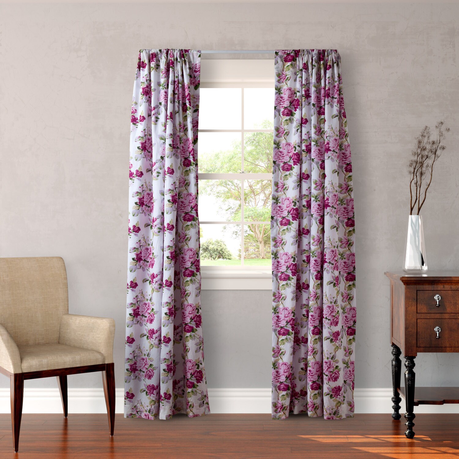 Shop Laura Ashley Lidia 4 Piece Lined Curtain Panel Set 54 X 84