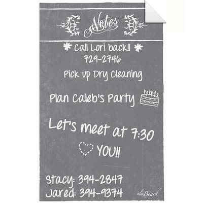 Grey Dry Erase Peel and Stick Message Decal