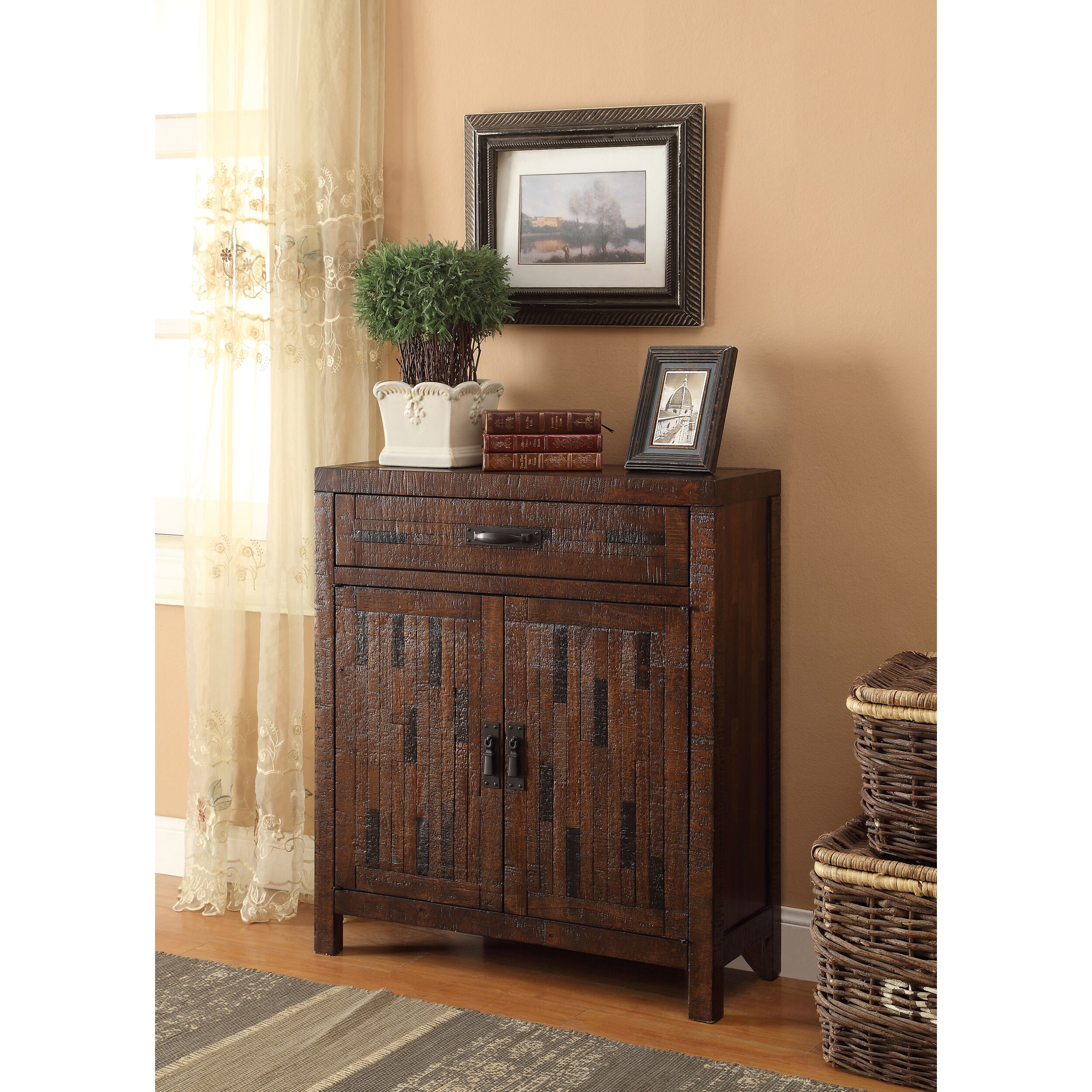 Somette Brown 1-Drawer, 2-Door Cabinet - 32 Somette Brown 1-Drawer, 2-Door Cabinet - 32