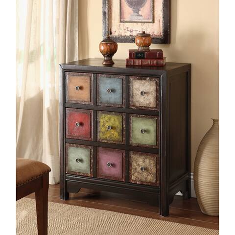 Somette Multicolor Weathered 3 Drawer Chest 27 Inchl X 14 5