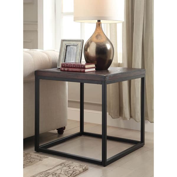 Somette Pecan End Table 27"L x 27"W x 9"H Overstock 10653397