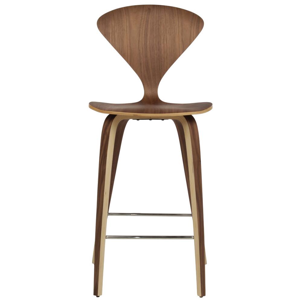 Handmade Cherner Style American Walnut Counter Stool (India)