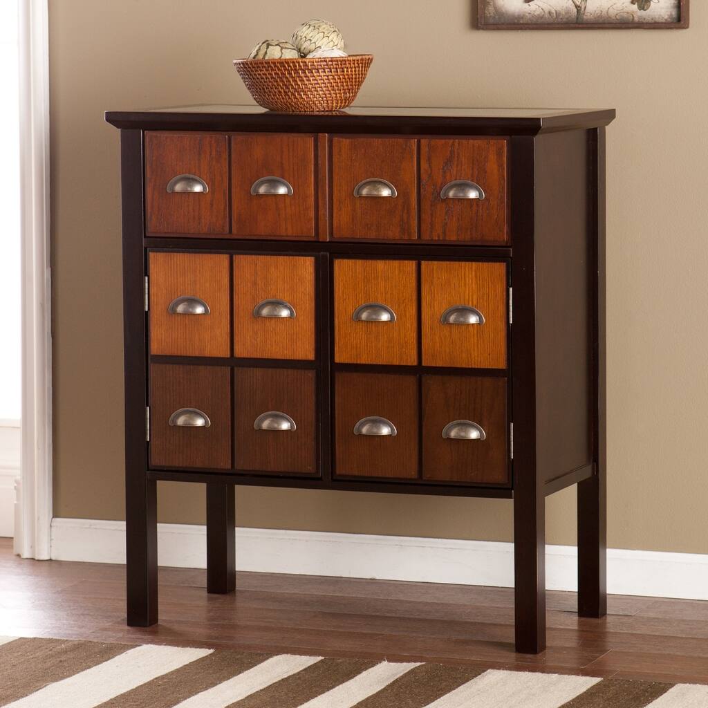 SEI Furniture Heloise Display Top Apothecary Cabinet