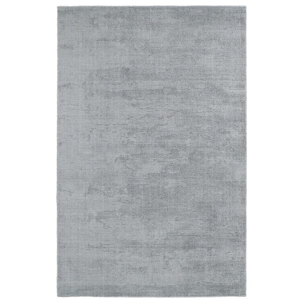 Solid Chic Silver and Grey Hand-Tufted Rug - 9' x 12'