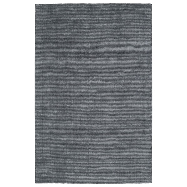 Solid Chic Carbon and Dark Grey Hand-Tufted Rug - 8' x 10'