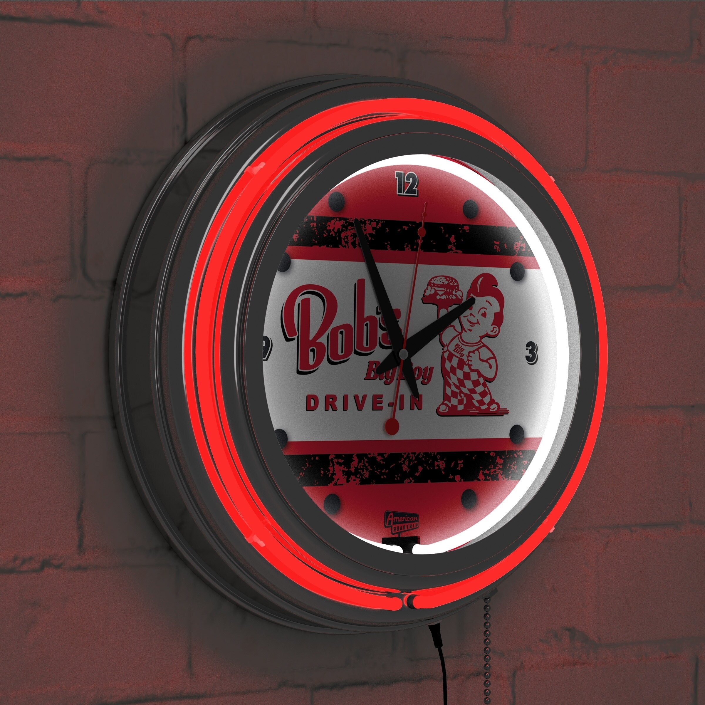 VAF Portsmouth Spartans Chrome Double Ring Neon Clock 