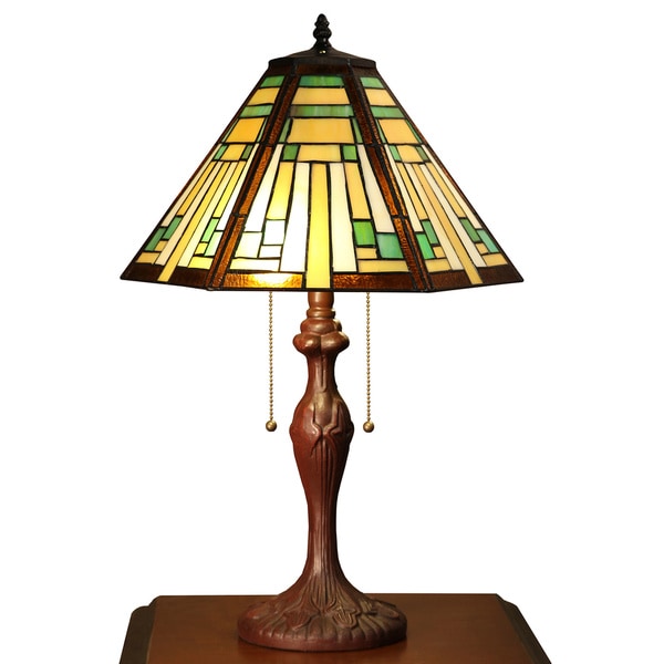 Nevaeh 2-light Multi-color Tiffany-style 16-inch Table Lamp