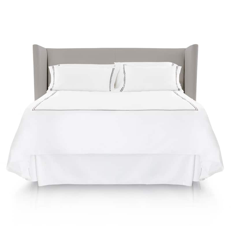 Copper Grove Kielder Woven White Matelasse Bedskirt