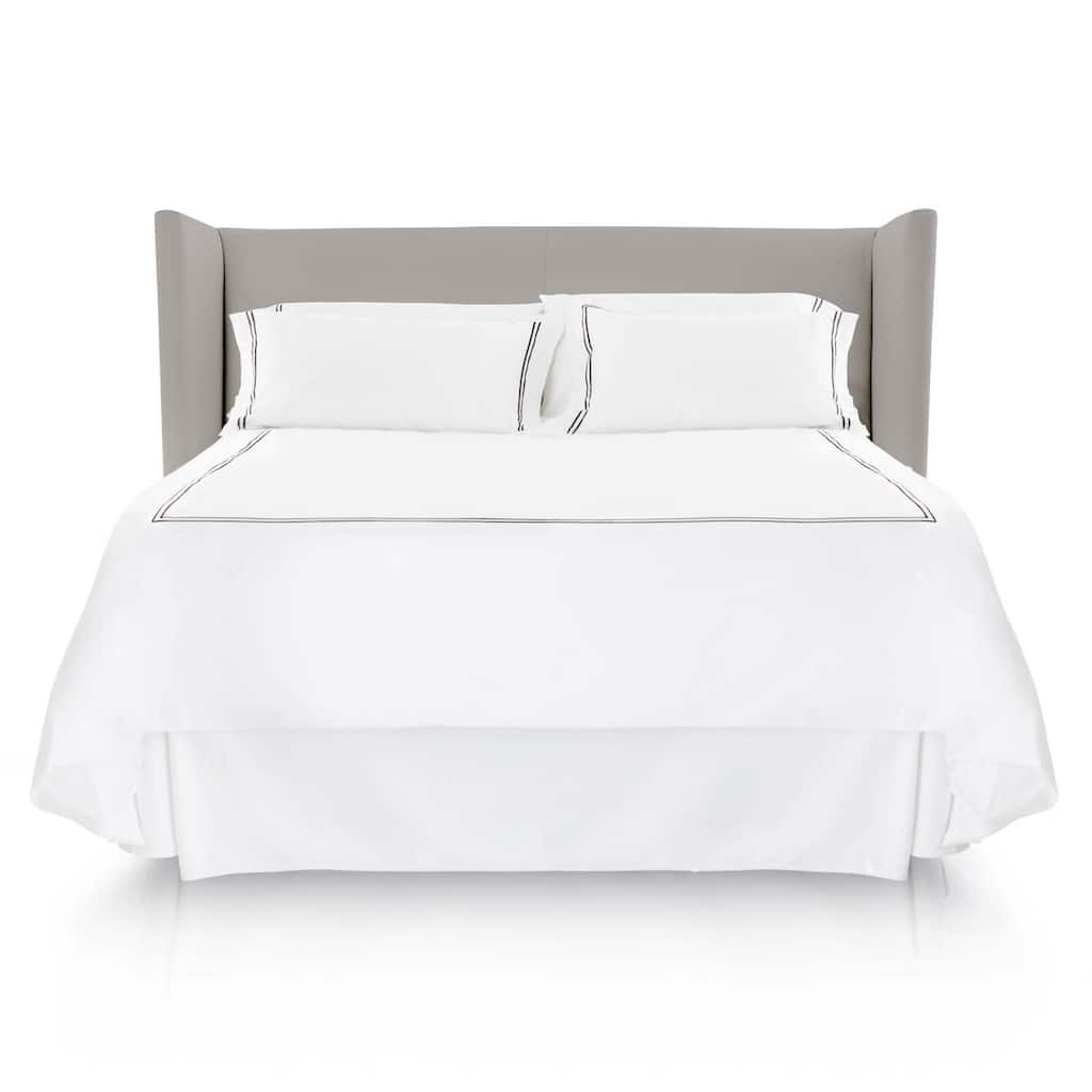 Copper Grove Kielder Woven White Matelasse Bedskirt