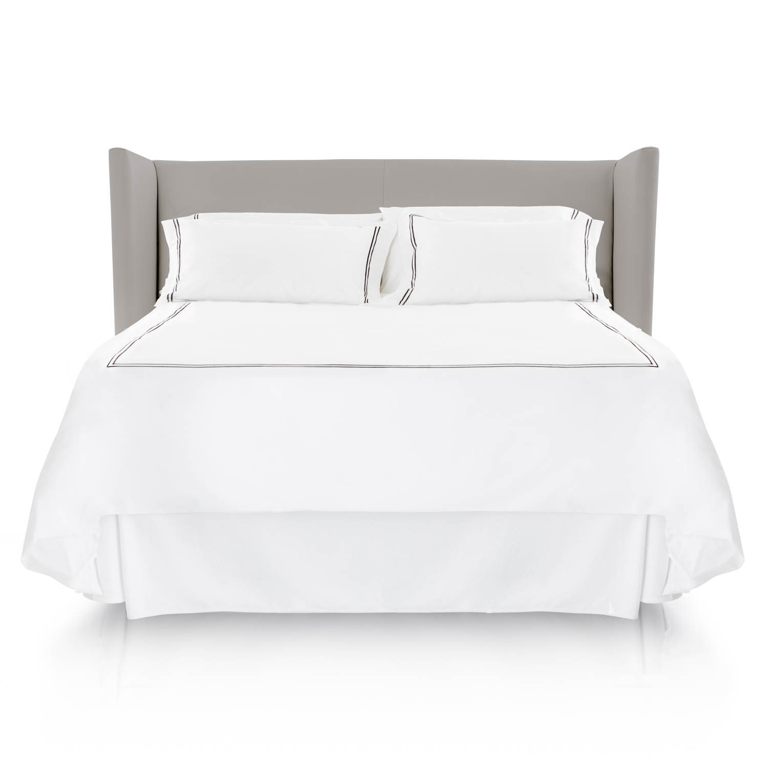Copper Grove Kielder Woven White Matelasse Bedskirt