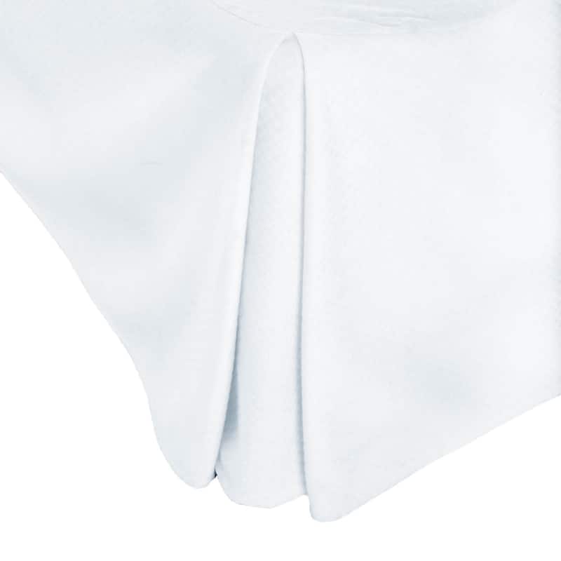 Copper Grove Kielder Woven White Matelasse Bedskirt