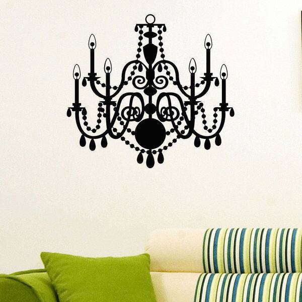 Vintage Chandelier Vinyl Wall Art Decal Sticker Overstock 10655195