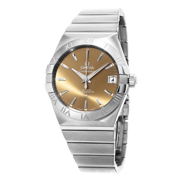 Shop Omega Men's 'Constellation' Brown Dial Stainless Steel Swiss ...