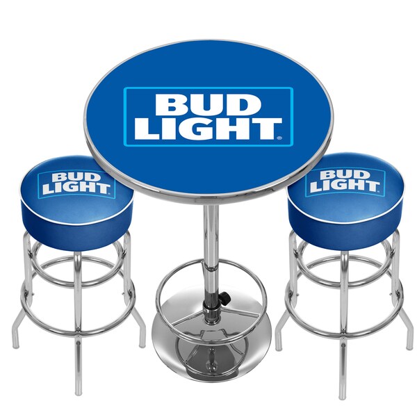 Ultimate Bud Light Gameroom Combo - 2 Bar Stools and Table