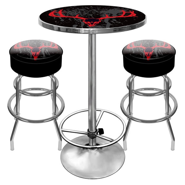 Hunt Skull Gameroom Combo - 2 Bar Stools and Table