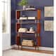 Simple Living Margo Mid-century Modern 3-tier Bookshelf - 59.5"h x 36"w x 11.8"d - Walnut Brown