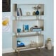preview thumbnail 15 of 15, Simple Living Margo Mid-Century 3-shelf Bookshelf - 59.5"h x 36"w x 11.8"d Champagne Gold