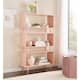 Simple Living Margo Mid-century Modern 3-tier Bookshelf - 59.5"h x 36"w x 11.8"d - Blush Pink