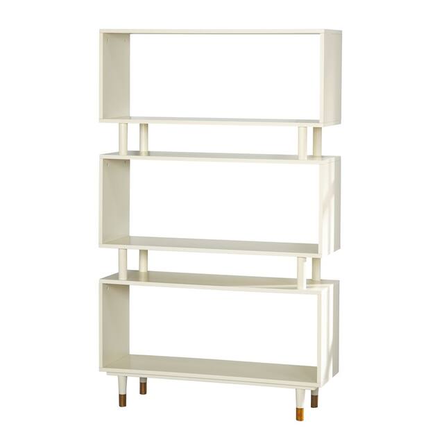 Simple Living Margo Mid-century Modern 3-tier Bookshelf - 59.5"h x 36"w x 11.8"d