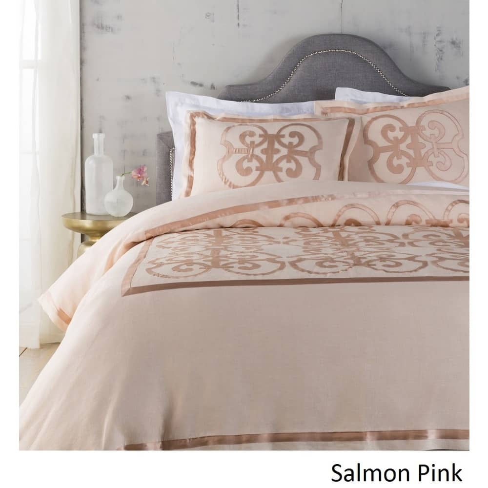 Abdiel Geometric Linen/Polyester Duvet Set