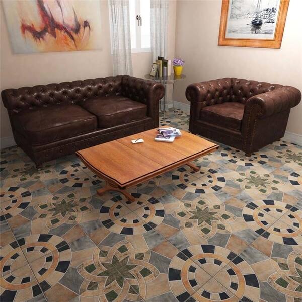 Shop Black Friday Deals On Somertile 17 75x17 75 Inch Cartaga Azul Ceramic Floor And Wall Tile 5 Tiles 11 25 Sqft Overstock 10655873 Sample