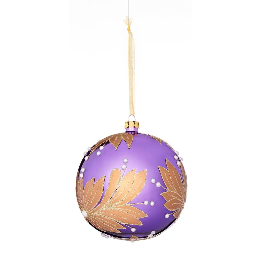 Glass Pattern Ball 4-inch Ornament