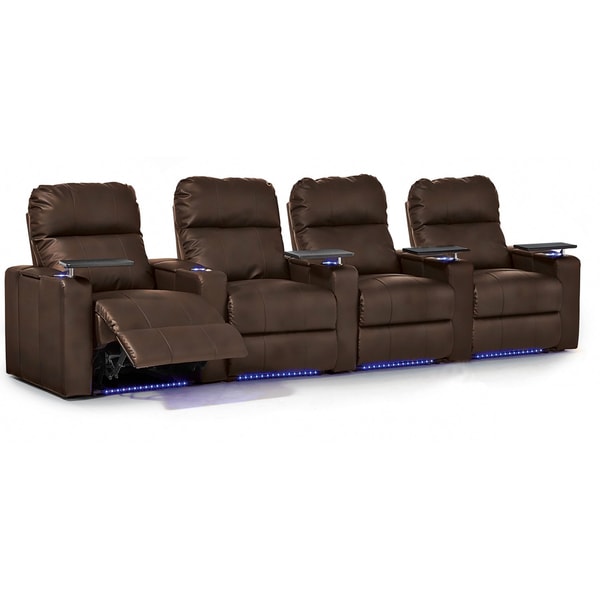 Octane Turbo XL700 Straight/ Power Recline/ Brown Premium Leather Home