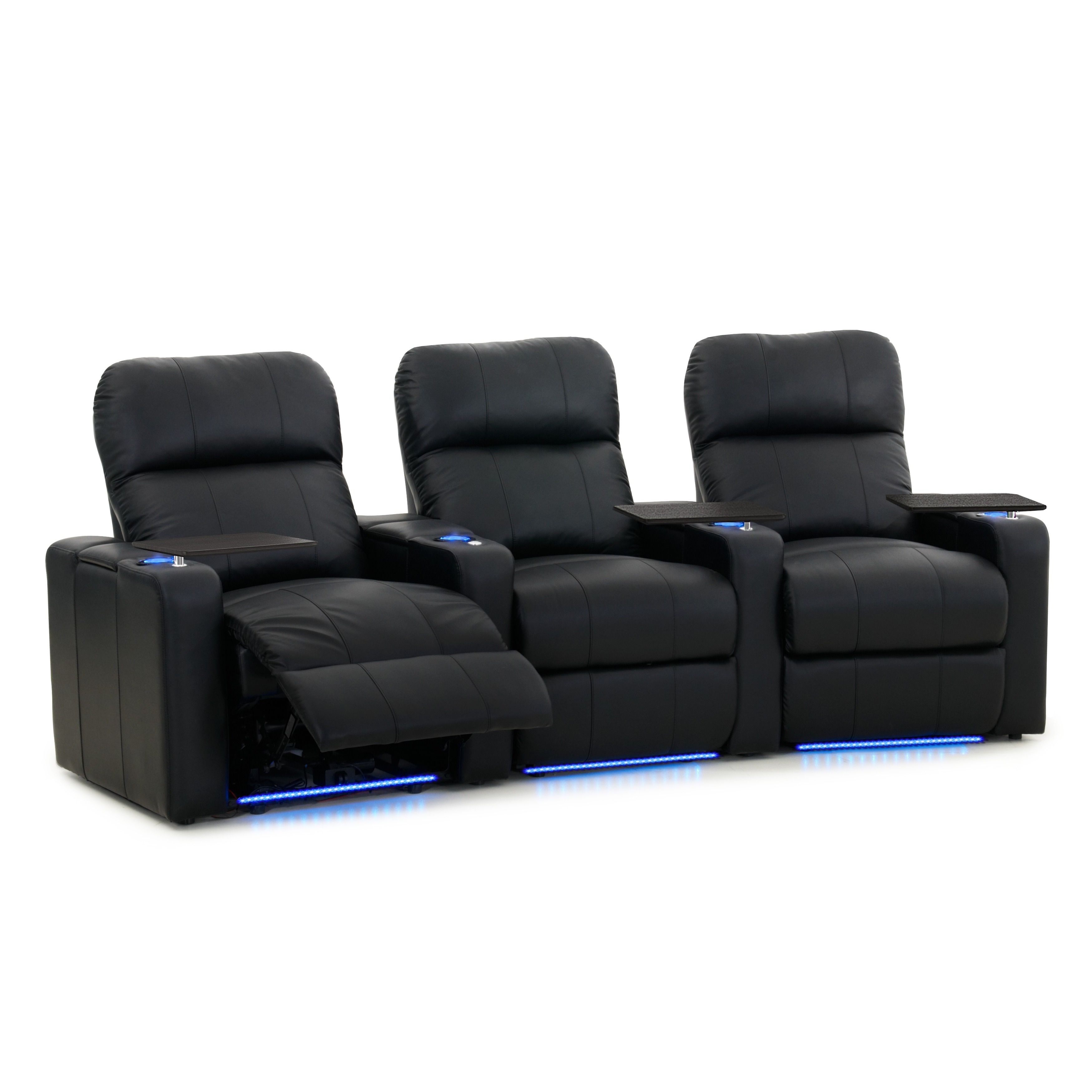 Octane Turbo XL700 Curved Power Recline Black Premium Leather