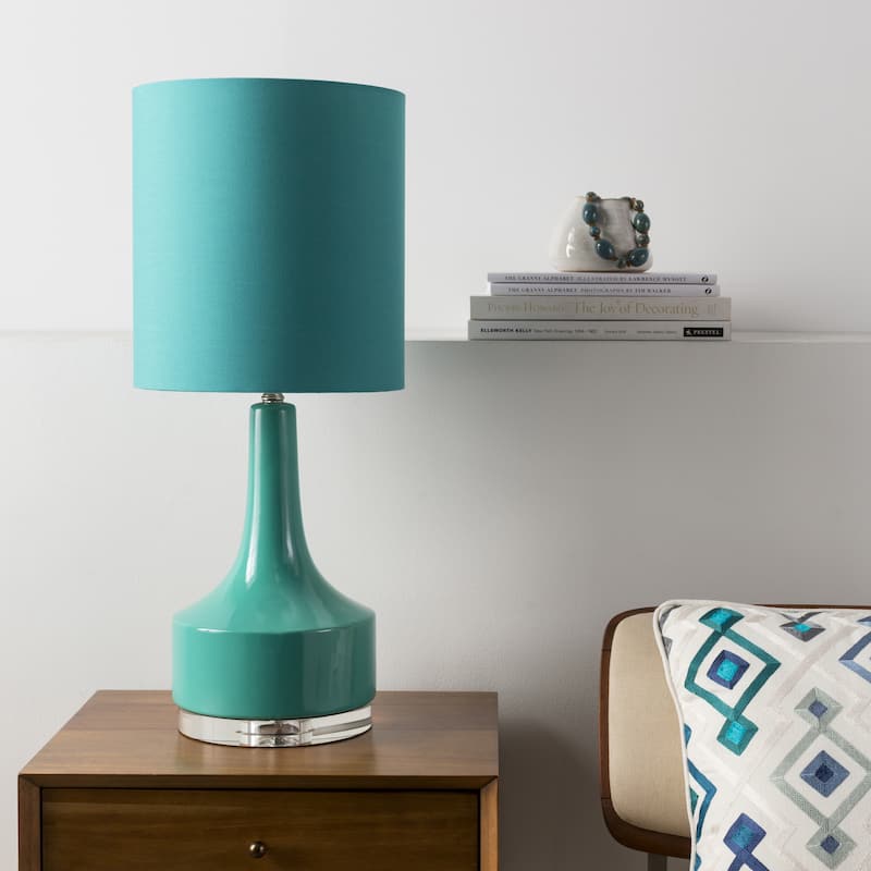 Modern Emily Table Lamp with Glazed Ceramic Base