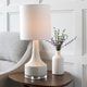 preview thumbnail 12 of 20, Modern Emily Table Lamp with Glazed Ceramic Base