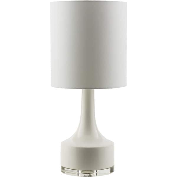 slide 2 of 20, Modern Emily Table Lamp with Glazed Ceramic Base White