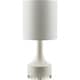preview thumbnail 3 of 20, Modern Emily Table Lamp with Glazed Ceramic Base White