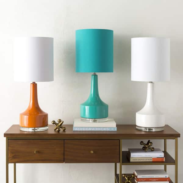 slide 2 of 22, Modern Emily Table Lamp with Glazed Ceramic Base
