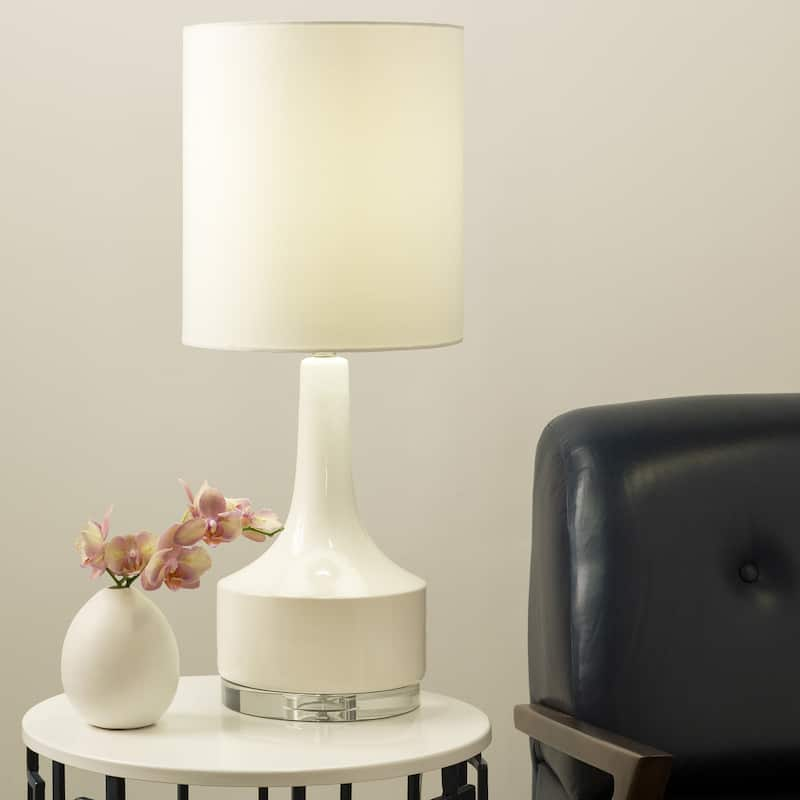 Modern Emily Table Lamp with Glazed Ceramic Base