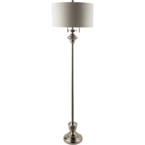 Shop Traditional Liam Floor Lamp With Brushed Nickel Finish Steel